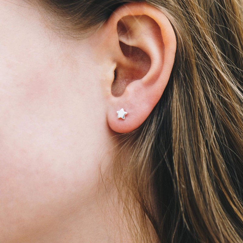 Philip Jones Sterling Silver Star Earrings