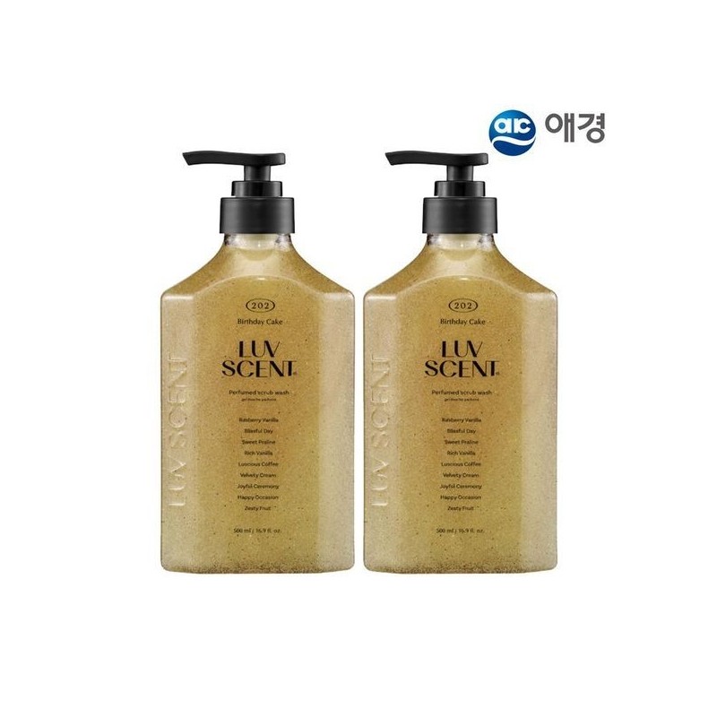 (NS Home Shopping) Luvcent Scrub Body Wash 500ml x 2
