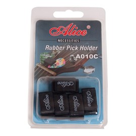 Alice Rubber Pick Holder, Black, (Pack of 5)