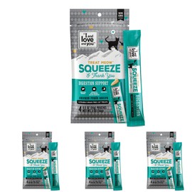 I and Love and You Treat Meow Lickable Cat Treats - Chicken Puree - Digestion Support, Squeeze Treat, 0.5oz, 4ct