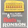 Ronson LIGHTER FLINTS, 3 pack of 9 Flints Per Card