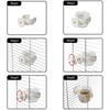 2pcs/4pcs PET Bird Bowls with Clamp, Bird Cage Feeder, Durable