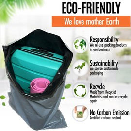 Large Mailing Bags by Calzette Extra Strong Polythene Grey Mail Envelopes for Packaging Clothes Parcel Self Seal Poly Storage Bags 22"x 30" (55cm x 76cm) Postal Bag Packing (5)