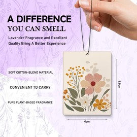 Dilemat Floral Christian Car Air Freshener 3Pcs,Flower Wildflower Christian Bible Verse Cars Scents Air Freshener for Women Girls Gifts, Flower Religious Car Accessories Interior Mirror Decor Hanging