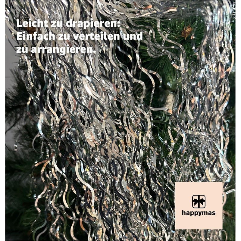 happymas Tinsel Christmas as Decoration & Decoration for Advent at