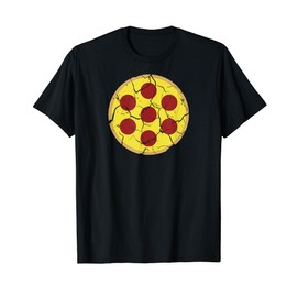 PIZZA Minimalist Simple Circle Round Toppings Italian Food T-Shirt