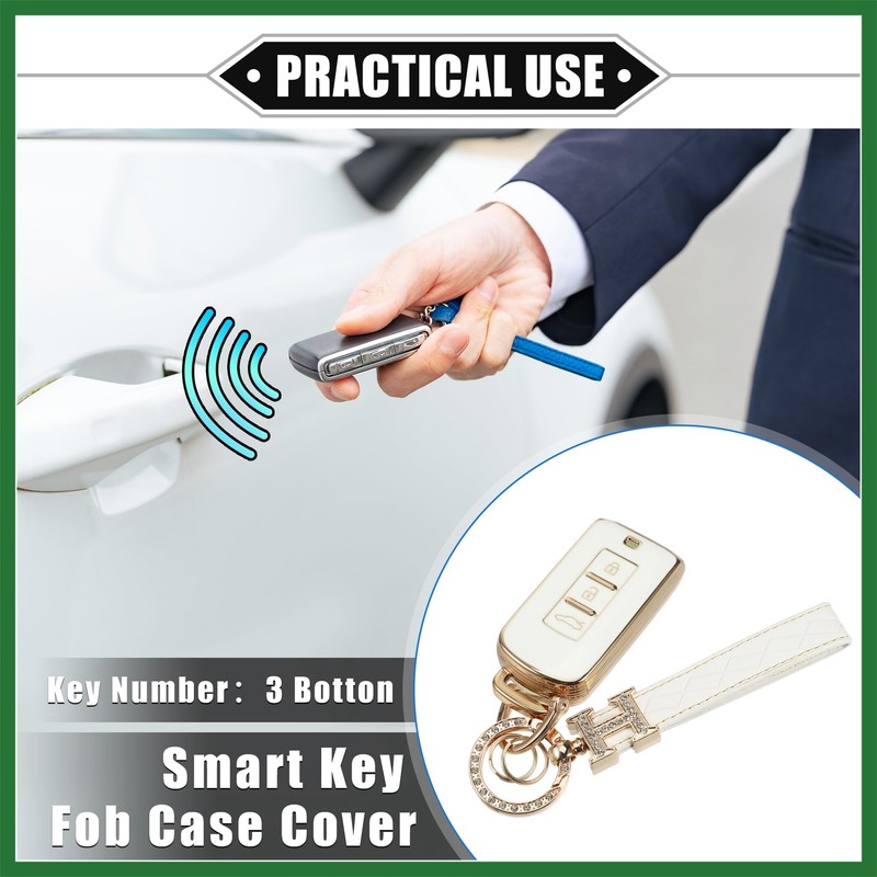 Motoforti Remote Keyless Key Fob Cover Kit for Mitsubishi, 3