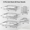 Liuoud 5 Pack Shower Caddy Organizer Rack Shelf for Inside