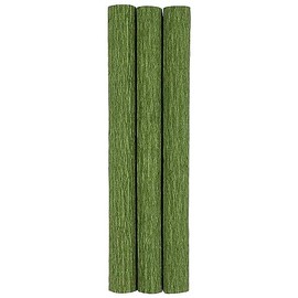 Mid Green | 3 Crepe Paper Rolls for Flower Making Crafts | Each 25cm x 60cm