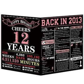 YiKaLus 12th Birthday Gifts for Boy Girls,Funny 12 Year Old Birthday Card for Daughter Son,Happy 12th Birthday Decorations for Friends,12th Birthday Card