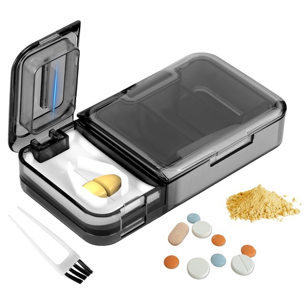 Pill Cutter, Upgrade 3 in 1 Pill Splitter, Tablet Crusher