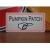 Pumpkin Patch with Arrow Metal Sign