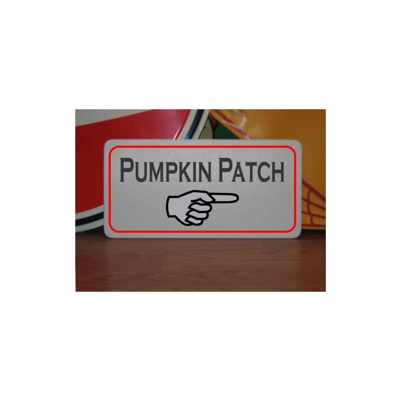 Pumpkin Patch with Arrow Metal Sign