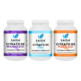 Citrato de Magnesio, Potasio y Zinc  500 Cpsulas cu  Suplementos para Energa, Msculos, Sistema Inmune y Electrolitos  Saisa Herbal  Suplemento...     