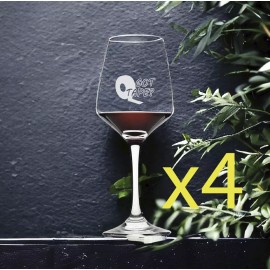 Unmarked Got Tape Wine Glasses x4 Premium 12 Oz Personalize Sports Game Quote Funny NEW