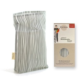 Kumanu Organic Beeswax Cloth - Bag FRISCHEFRANZ Medium | Height 28 cm x Width 22 cm with Stand | Naturally and Plastic-Free | Handmade in Tyrol (Stripes)
