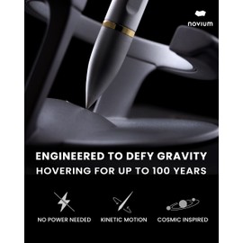 Novium Hoverpen 2.0 - Futuristic Luxury Pen, Professional Pen, Unique Aesthetic, Stunning Executive Pen Freely Suspended to Spin, Cool Gadgets, Father's Day Gifts (Mars Magma, Basic)