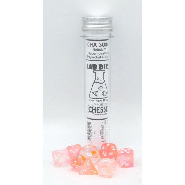 Chessex Lab Dice 4 CHX 30041 Nebula Supernova/Whit