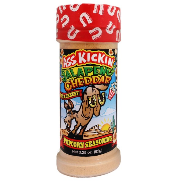 Ass Kickin' Jalapeno Cheddar Popcorn Seasoning - Great for Gourmet Popcorn or Chicken Wings and Meat - Perfect Stocking Stuffers or Christmas Gifts - Try if you Dare! …