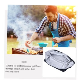 Gatuida 1Pc Weatherproof Barbecue Cover UV Resistant Dustproof Grill Protector Durable Oxford Easy to Clean Store for Outdoor Use