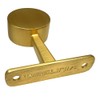 Desunia Die-Cast Mid Hanger for Satin Brass Round Closet Rod