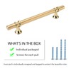 Rergy 5 Pack Brushed Brass Cabinet Pulls Gold Cabinet Pulls