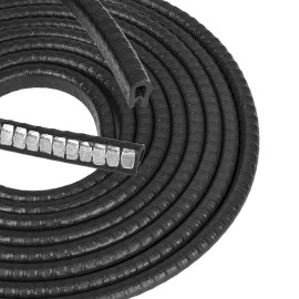 Seal Rubber Edge Trim Black Small, Fits Edge 1/16 to 1/8 Inch, Length 10 Feet (3.05 Meter)