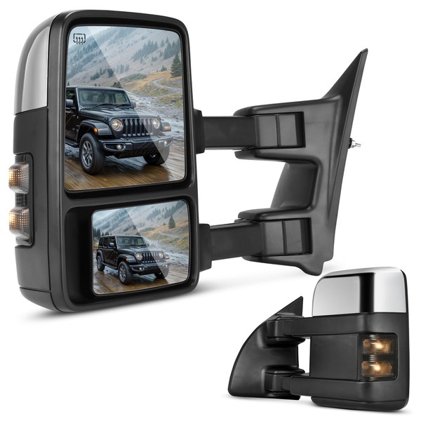 DWVO Towing Mirrors Compatible with 99-07 Ford F250 F350 F450
