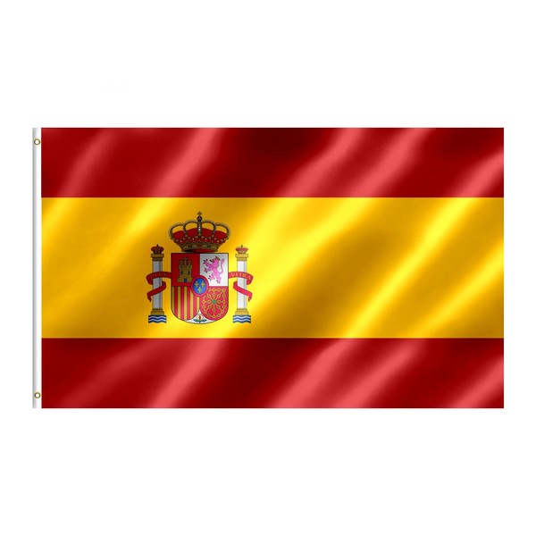 Spain Flag 3x5 FT Spainish Flag With Brass Grommets Fade