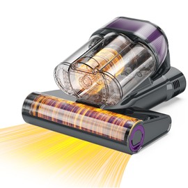 LED Display Mattress Vacuum Cleaner, 18Kpa Bed Vacuum Cleaner with 253.7nm UV-C Light, 149℉ Heat, Triple-Cup Versatile Handheld Vacuums for Bed Sofa Carpets Pet Hair
