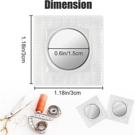 EEEKit 20 Pairs Hidden Sew Magnetic Snap, PVC Magnetic Closure Sew on Tight in Magnets Fasteners for Handbag Clothing