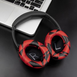 SOULWIT Earpads Replacement for Bose QuietComfort 45 (QC45)/QuietComfort SE (QC SE)/New Quiet Comfort Wireless Over-Ear Headphones, Ear Pads Cushions with Softer Protein Leather - Red Storm