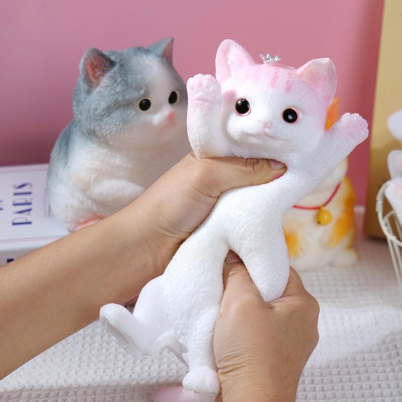 Large Squishy Cat Cute Taba Cat Squeeze Toy Simulation Cats
