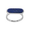 Silverly Women's .925 Sterling Silver Lapis Lazuli Blue Gemstone Capsule
