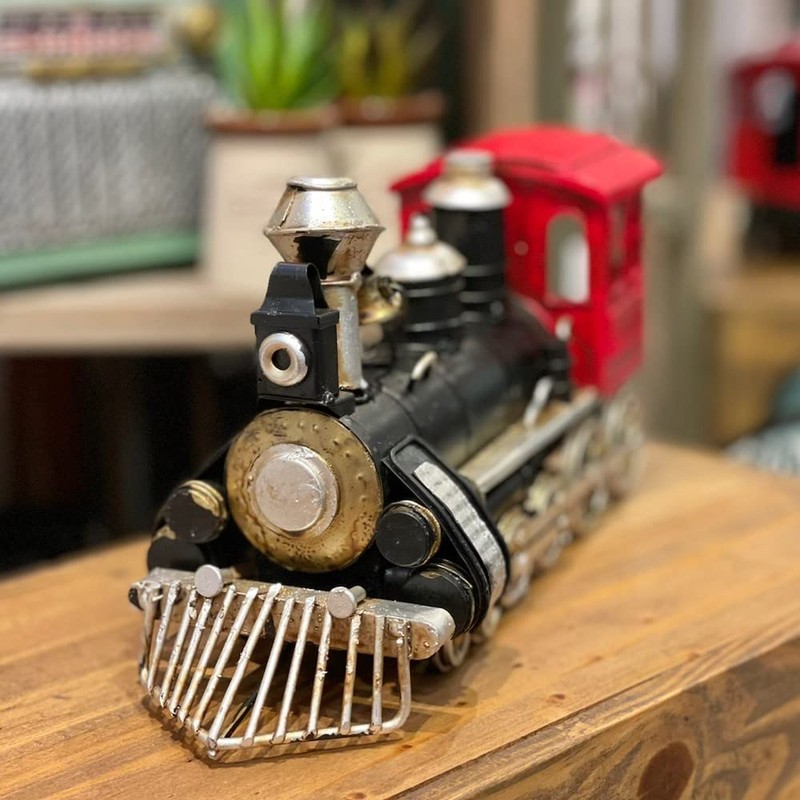 Tin Car SL 43121 Tin Toy Train Locomotive Train Antique