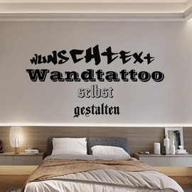 Wandtattoo Wandaufkleber Wunschtext Beschriftung WT02 10-200 cm. große Farb- und Schriftartwahl