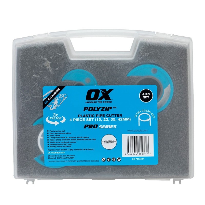 OX Pro PolyZip 4 Piece Cutter Set (15, 22, 35,