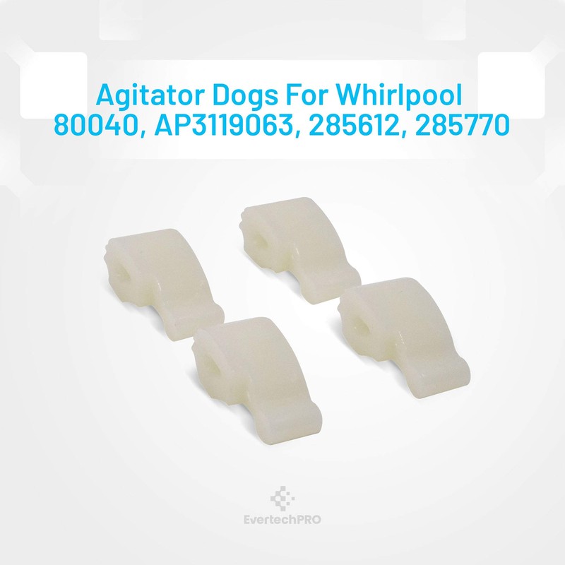 EvertechPRO 80040 Agitator Dogs Pack of 3 Replacement for Whirlpool