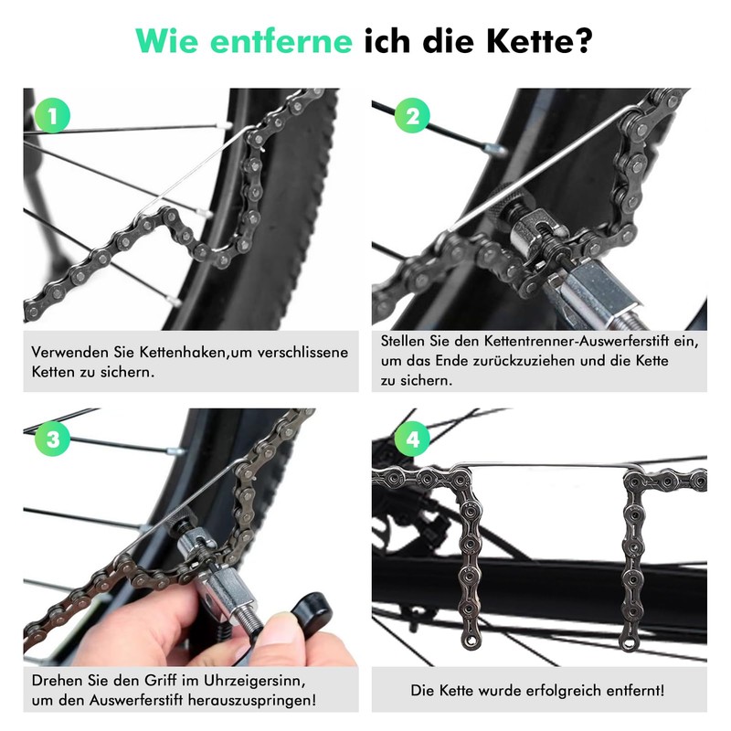 ETROBOT Chain Riveter Bicycle, Chain Lock Pliers, Chain Tester, Bicycle