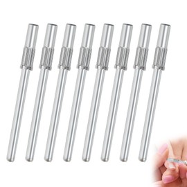 8 PCS Mini Mandrel Nail Bit,3.1 MM 3/32 Inches Nail Drill Bit for Electric Drill File Machine,Suitable for Acrylic Nails Manicure Pedicure Tool,Sanding Bands Compatible