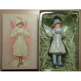 Snow Angel with Flowers Christmas Tree Ornament