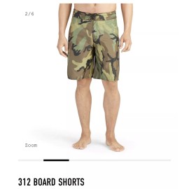 Birdwell Beach Britches 312 Board Shorts Camo Camouflage Mens Size 30 New!