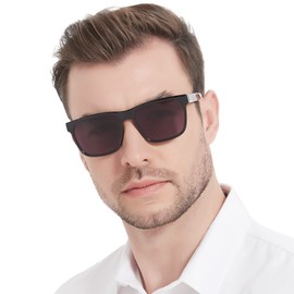 OCCI CHIARI Large Reading Sunglasses for Men 2.00 Vintage Sun Readers Full Lens Reader 1.0 1.25 1.5 1.75 2.0 2.25 2.5 2.75 3.0 3.5 (Black,not bifocal)