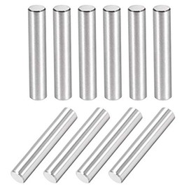 uxcell 10Pcs 6mm X 35mm Dowel Pin 304 Stainless Steel Cylindrical Shelf Support Pin Fasten Elements Silver Tone