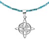 ENTREPLATA Necklace Natural Stone with Pendant 925 Sterling Silver Women