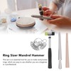 Ring Sizer Set Aluminum Finger Sizing Gauge Polishing Wood Mandrel