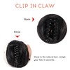 Extensiones de cabello con pinza para moño desordenado, cola de