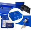 Kippen Cash Box with Coin Compartment Blue 200 x 160