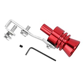 Turbo Sound Whistle for Accord Acura, Red Turbo Sound Whistle Muffler Exhaust Pipe Simulator Whistle, Aluminum Alloy