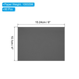 PATIKIL 60 Sheets Vellum Paper 4x6, Vellum Paper Printable Translucent 100GSM for Invitations Printing, Black